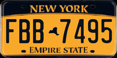NY license plate FBB7495