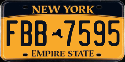 NY license plate FBB7595