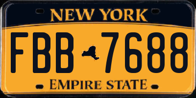 NY license plate FBB7688