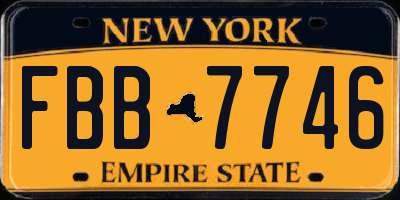 NY license plate FBB7746
