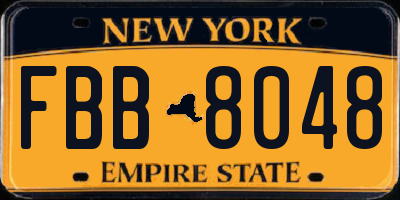NY license plate FBB8048