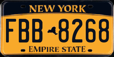 NY license plate FBB8268
