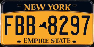 NY license plate FBB8297