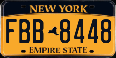 NY license plate FBB8448