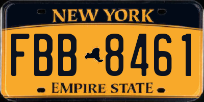 NY license plate FBB8461