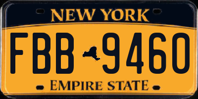 NY license plate FBB9460