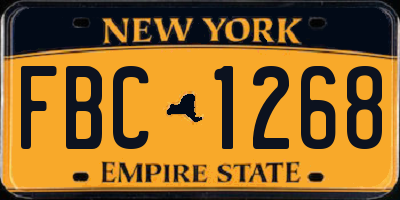 NY license plate FBC1268