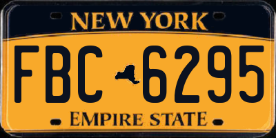 NY license plate FBC6295