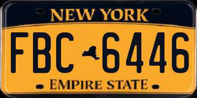 NY license plate FBC6446