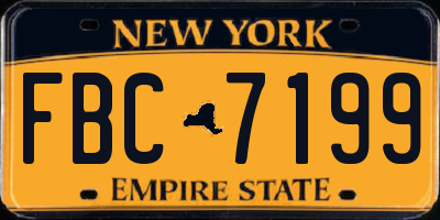NY license plate FBC7199