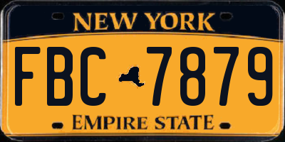 NY license plate FBC7879