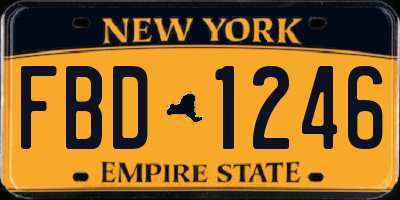 NY license plate FBD1246