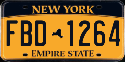 NY license plate FBD1264
