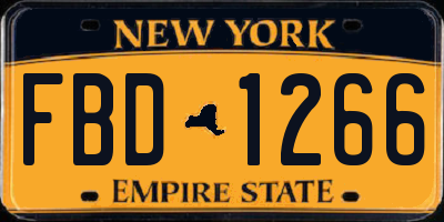 NY license plate FBD1266