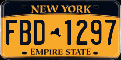 NY license plate FBD1297