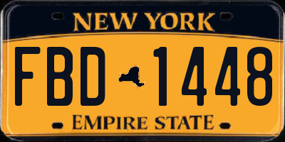 NY license plate FBD1448