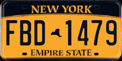 NY license plate FBD1479