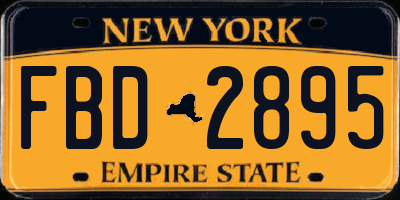 NY license plate FBD2895