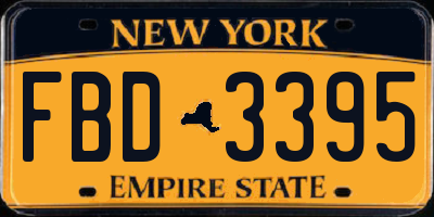 NY license plate FBD3395