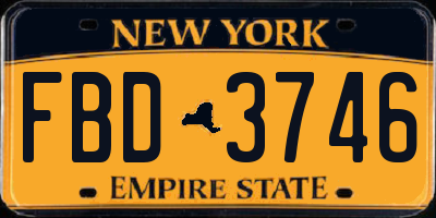 NY license plate FBD3746