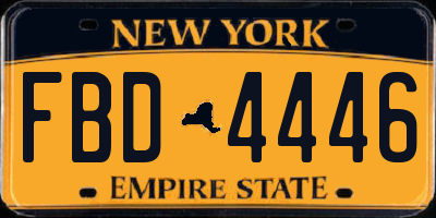 NY license plate FBD4446