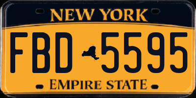 NY license plate FBD5595