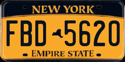 NY license plate FBD5620