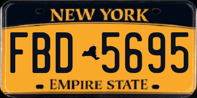 NY license plate FBD5695