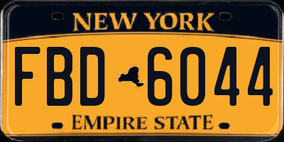 NY license plate FBD6044