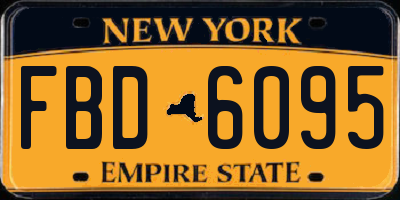 NY license plate FBD6095