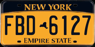 NY license plate FBD6127