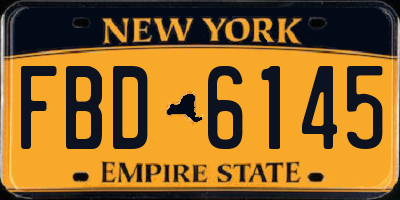 NY license plate FBD6145