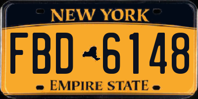 NY license plate FBD6148