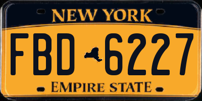NY license plate FBD6227