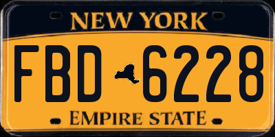 NY license plate FBD6228