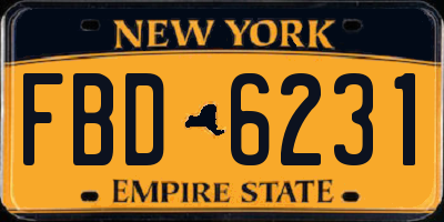 NY license plate FBD6231