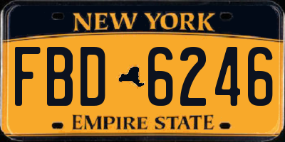 NY license plate FBD6246