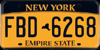 NY license plate FBD6268