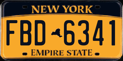 NY license plate FBD6341