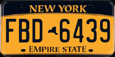 NY license plate FBD6439