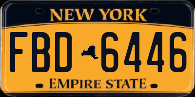 NY license plate FBD6446
