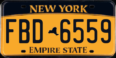 NY license plate FBD6559