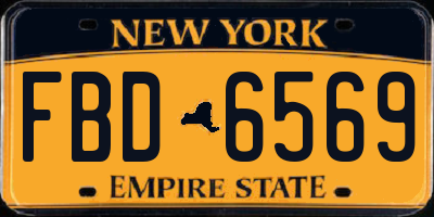 NY license plate FBD6569