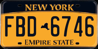 NY license plate FBD6746