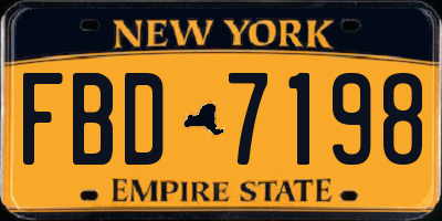 NY license plate FBD7198