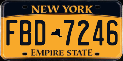 NY license plate FBD7246
