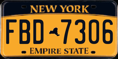 NY license plate FBD7306