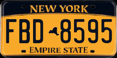 NY license plate FBD8595