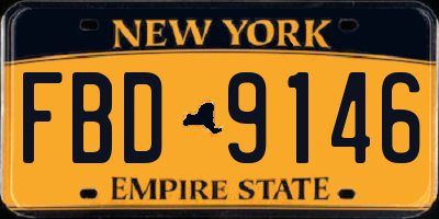 NY license plate FBD9146