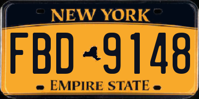 NY license plate FBD9148